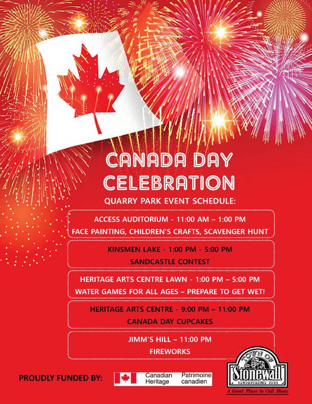 Canada Day At Stonewall Quarry Park July 1, 2023 | Facebook @wpgforfree